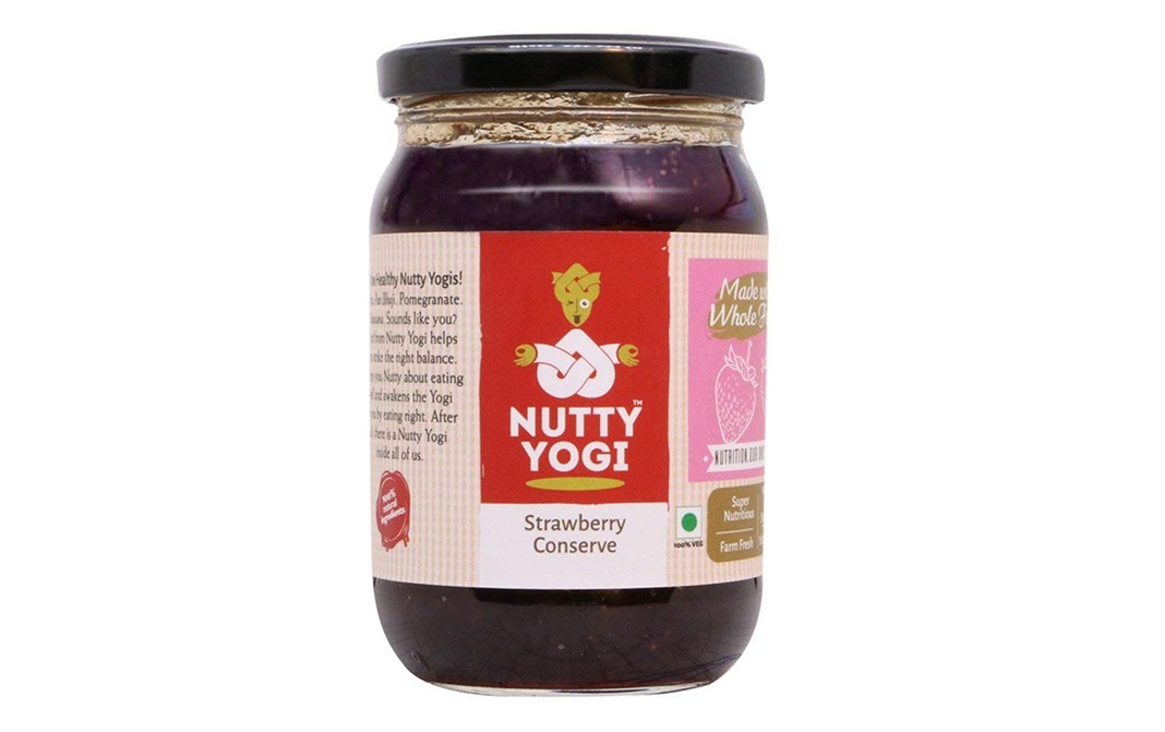 Nutty Yogi Strawberry Conserve    Glass Jar  330 grams